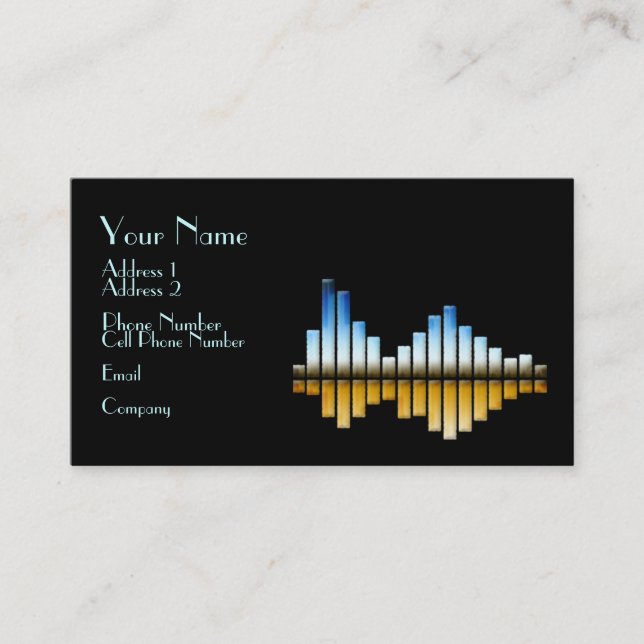 De Visite Carte d'industrie musicale - égaliseur (Devant)