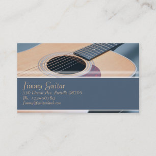 De Visite Carte d'industrie musicale - guitare acoustique