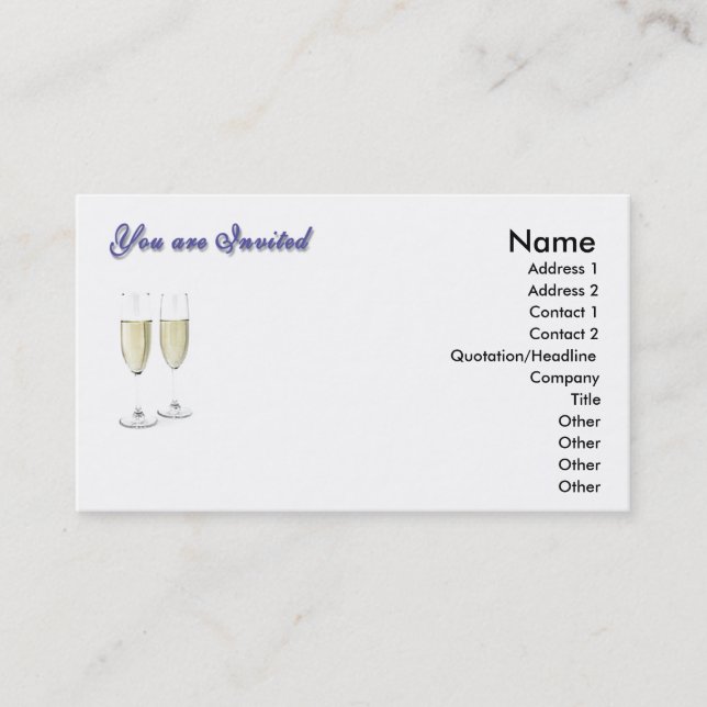 De Visite Carte d'invitation (Devant)