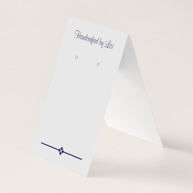 De Visite Carte d'oreille personnalisée Gris Tentfold Diamon (Devant)
