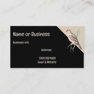 De Visite Carte Dove/Turtle Dove en deuil pour Customiser