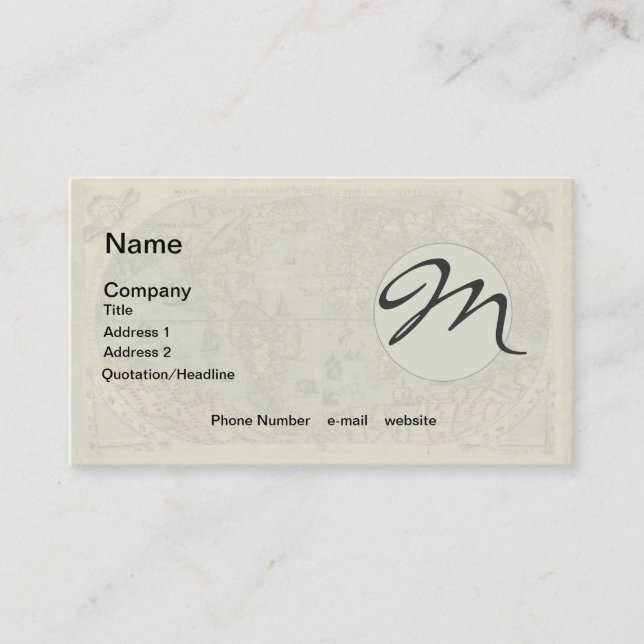 De Visite Carte du monde Forlani Antiquev 1565 Renaissance (Devant)