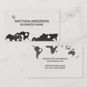 De Visite Carte du monde   Marques d'emplacement