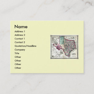 De Visite Carte du Texas et drapeau d'état