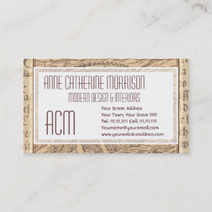 De Visite Carte espagnole antique élégante Séville Espagn