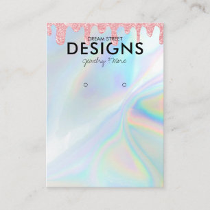 De Visite Carte graphique Holo Drip Holographic Earry