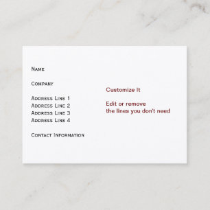 De Visite Carte indestructible