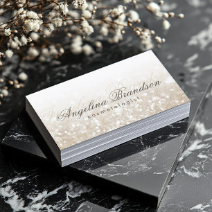De Visite Carte lumière Damask Cosmetologist en argent chato