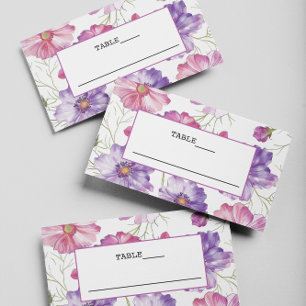 De Visite Carte Mariage Plat Place Rose