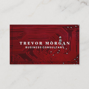 De Visite Carte mère   Micropuce rouge   Tech