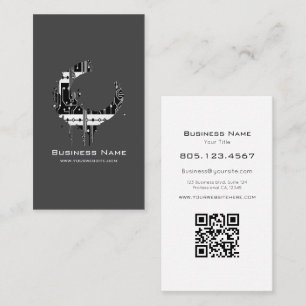 De Visite Carte mère noir et blanc en spirale • Modifiable s