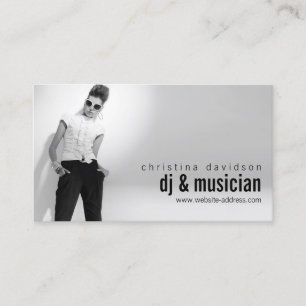 De Visite Carte photo personnalisable pour DJ, Bandes, Music