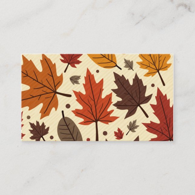 De Visite carte postale avec un motif d'humeur d'automne. (Devant)