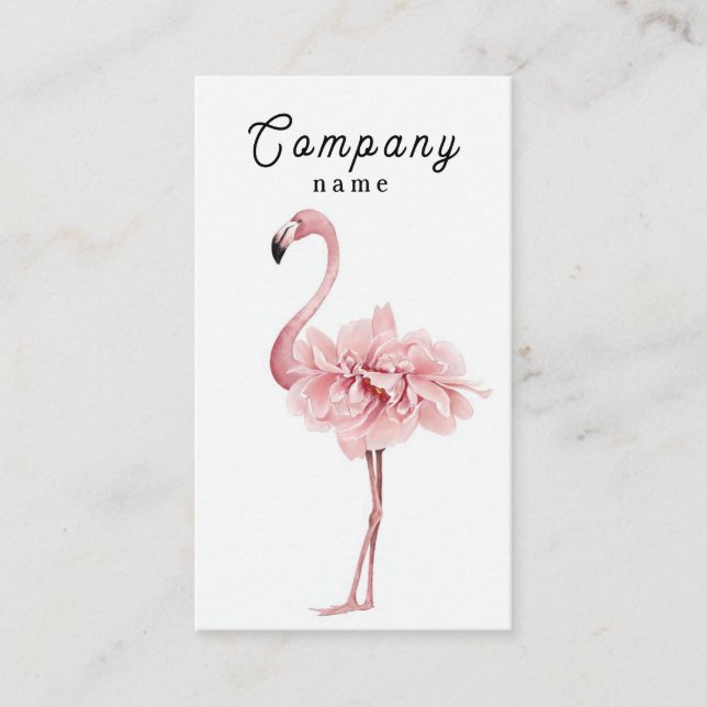 De Visite Carte professionnelle Premium Vector Flamant rose (Devant)