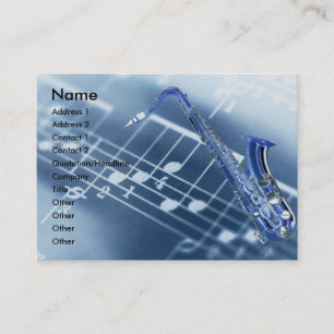 De Visite Carte profil Saxophone