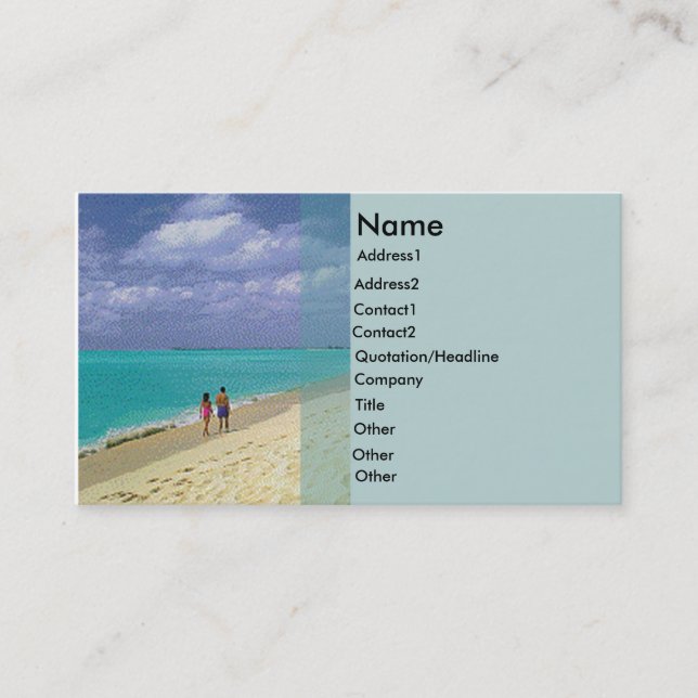 De Visite Carte rack plage (Devant)