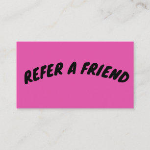 DE VISITE CARTE ROSE PERSONNALISÉE RECOMMANDER UN AMI