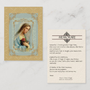 De Visite Carte sainte   notre Madame avec la damassé d'or