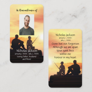 De Visite Carte souvenir Père Son Pêcheur Pêcheur Pêcheur