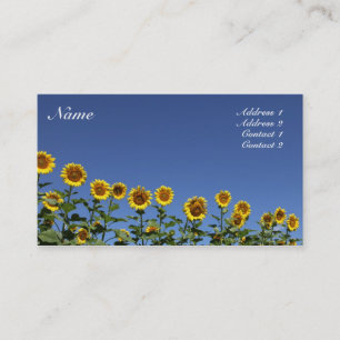 De Visite Carte Sunflower