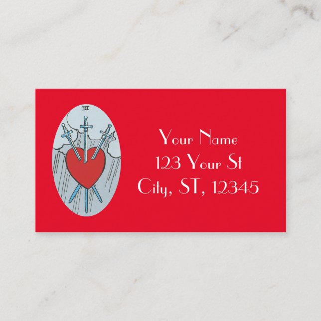 De Visite Carte Tarot 3 épées Thunder_Cove (Devant)