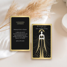 Carte Tarot Maquillage Coiffeur Esthétique Noir