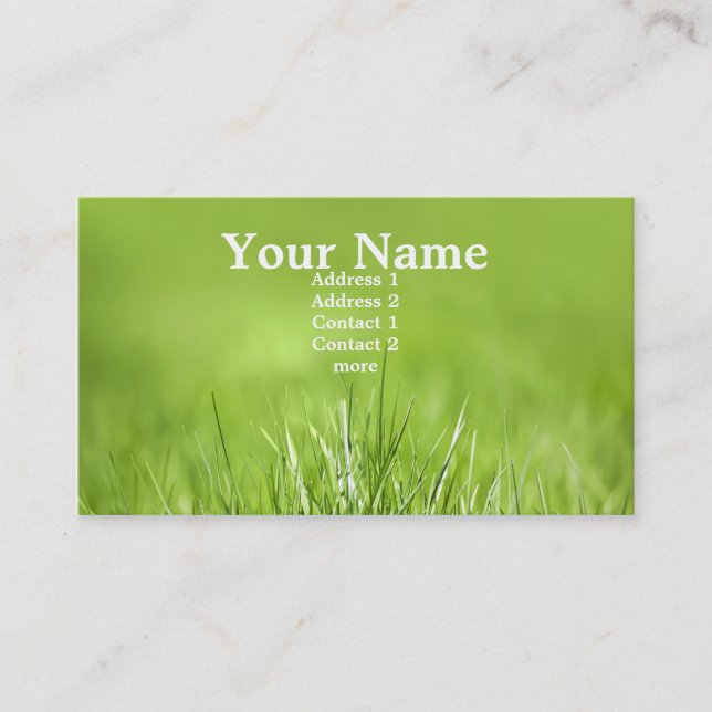 De Visite carte verte (Devant)