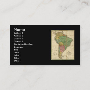 De Visite Carte vintage Amérique du Sud 1826 par Anthony Fin
