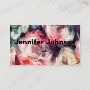 De Visite Carte vintage, fleurs