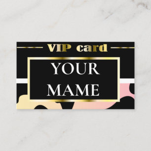 De Visite Carte vip noire avec or