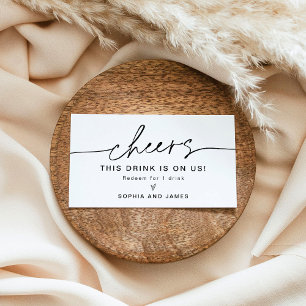De Visite CHAQUE Mariage Ce drink Est Sur Nous Carte Billet