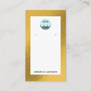 De Visite Chic logo personnalisé or cadre d'oreille carte d