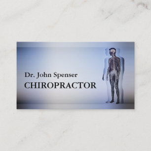 De Visite Chiropratique Chiropraticien Corps humain Carte Bl