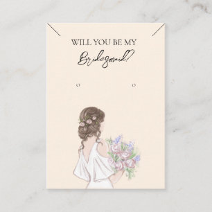 De Visite Collier Bridesmaid & Carte d'affichage pour bijoux