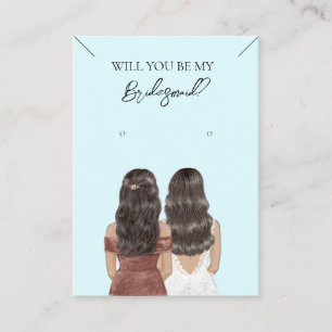 De Visite Collier Bridesmaid & Carte d'affichage pour bijoux