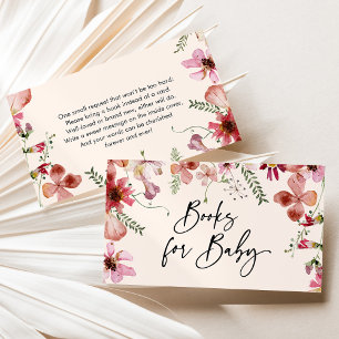 De Visite Elégant Broche Livres Floraux Pour Bébé Carte Boît