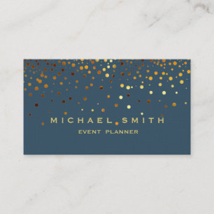 De Visite Faux Gold Foil Parties scintillant subtile Carte d