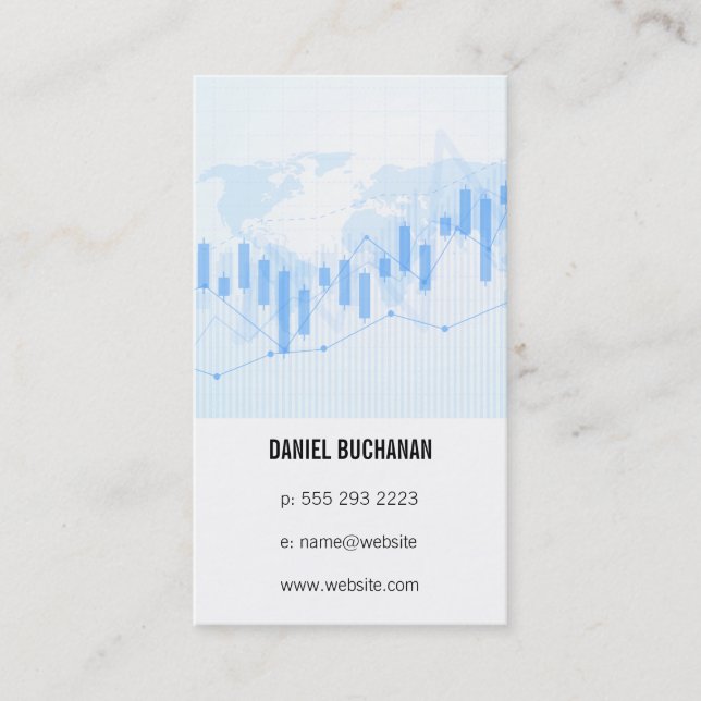 De Visite Graphique financier | Carte globale (Devant)