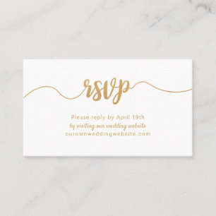 De Visite Green + Gold mariage site web rsvp carte en ligne