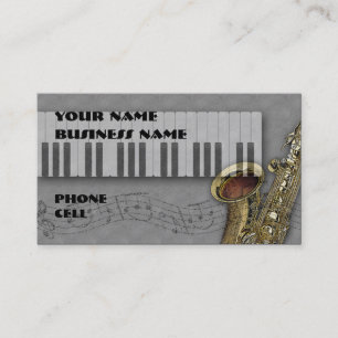 De Visite Keybaord et saxophone - carte d'industrie musicale