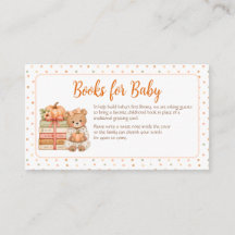 Little Pumpkin Books pour bébé Carte à insérer