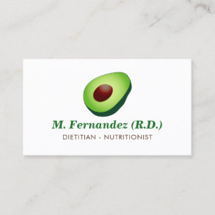 De Visite Logo d'avocat diététiste et nutritionniste carte d
