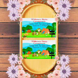 De Visite Magnétique Carte promotionnelle Camping en famille Inspiré pa