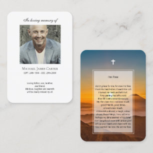 De Visite Mémorial photo Je suis Prière gratuite avec carte 