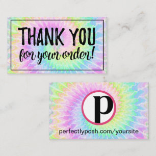 De Visite Merci pour votre commande teinture Posh carte