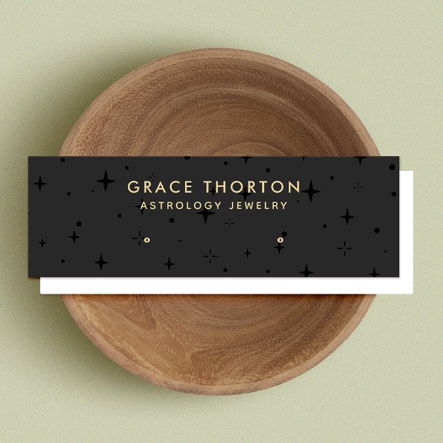 De Visite Mini Black Astrology Stars Étoiles Écouté Elevage Carte (Créateur téléchargé)