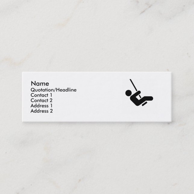 De Visite Mini Carte d'appel à pivot bleu (Devant)