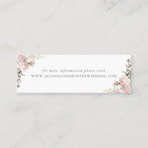 De Visite Mini Carte du site Web du Mariage Floral Spring