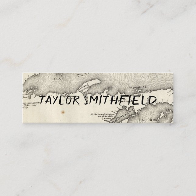 De Visite Mini carte rustique (Devant)