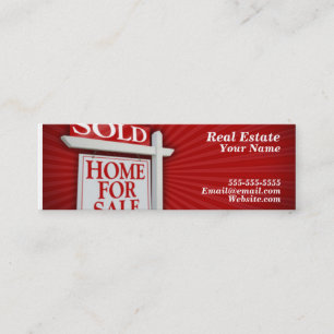 De Visite Mini carte simple d'immobiliers